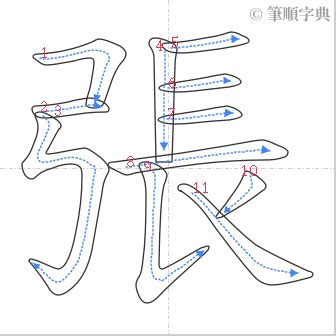 張筆畫|張的筆順 國字「張」筆畫